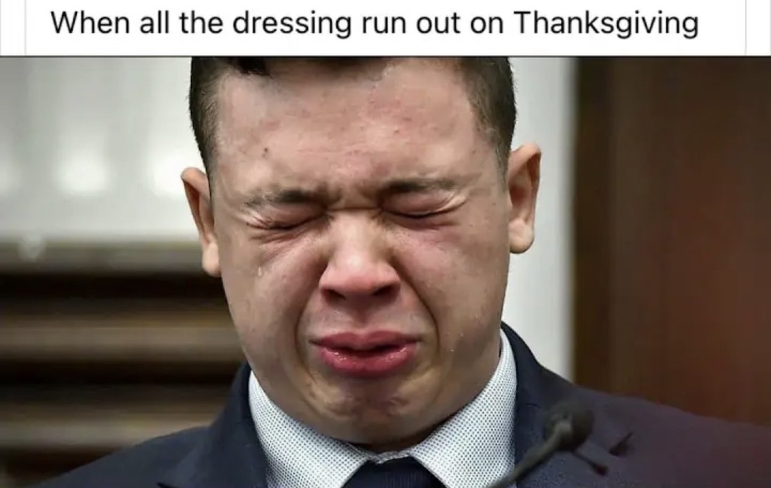 Thanksgiving crying - meme
