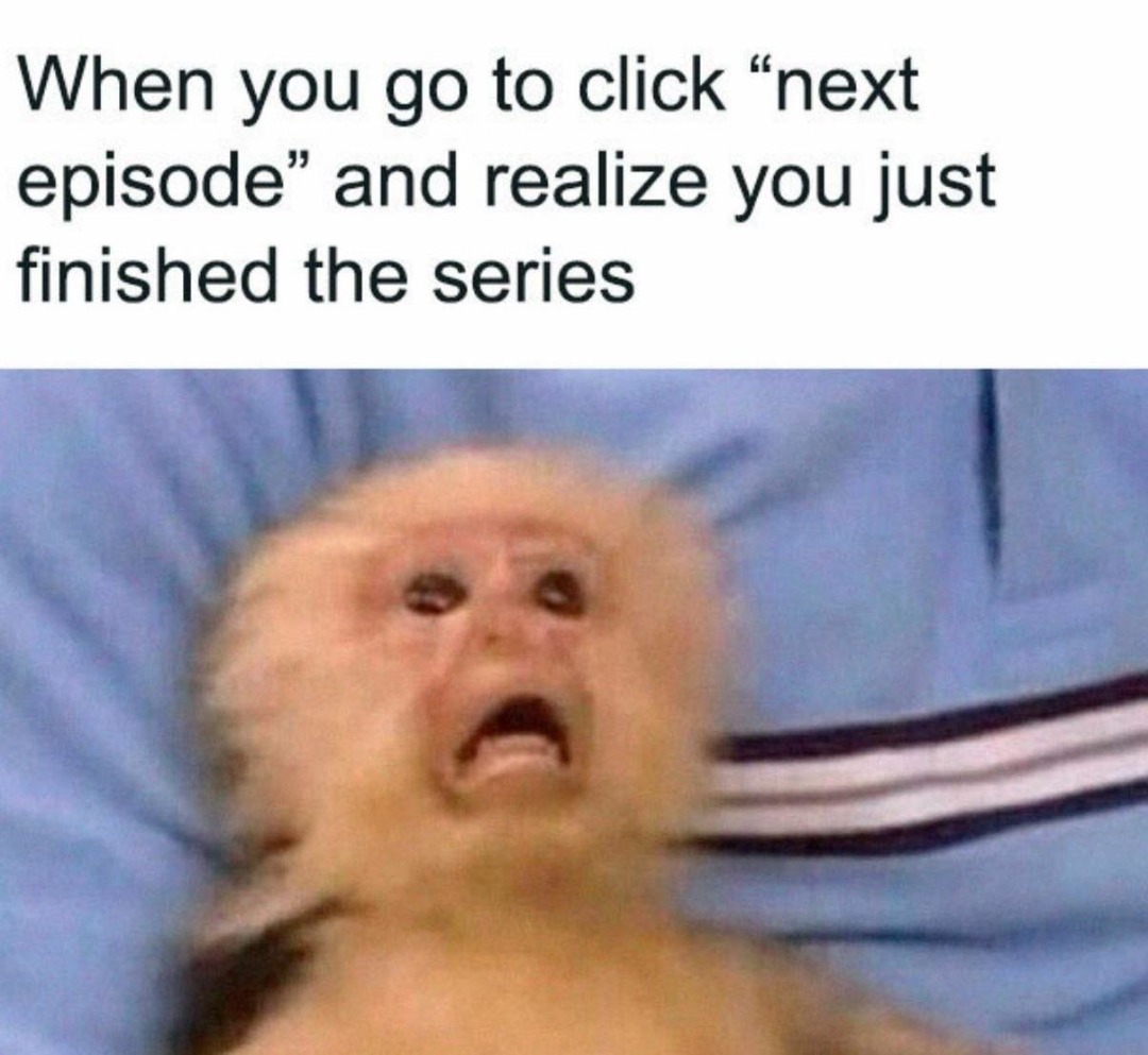 You reach for next episode... but it’s over - meme