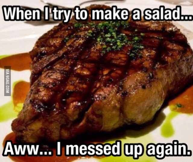 Mmmmm salad... - meme