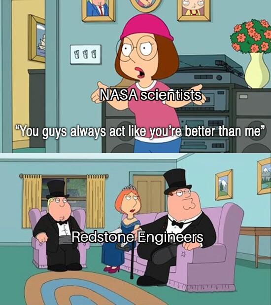 using redstone is basically engineering in minecraft - Meme subido por ...