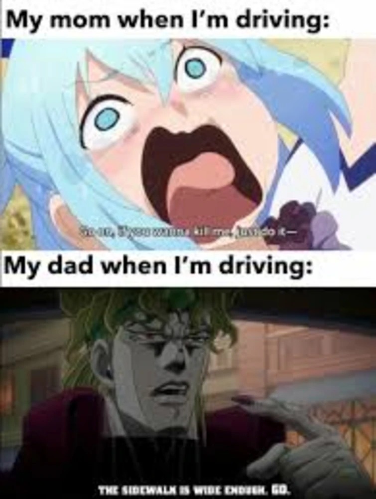 Anime driving - meme