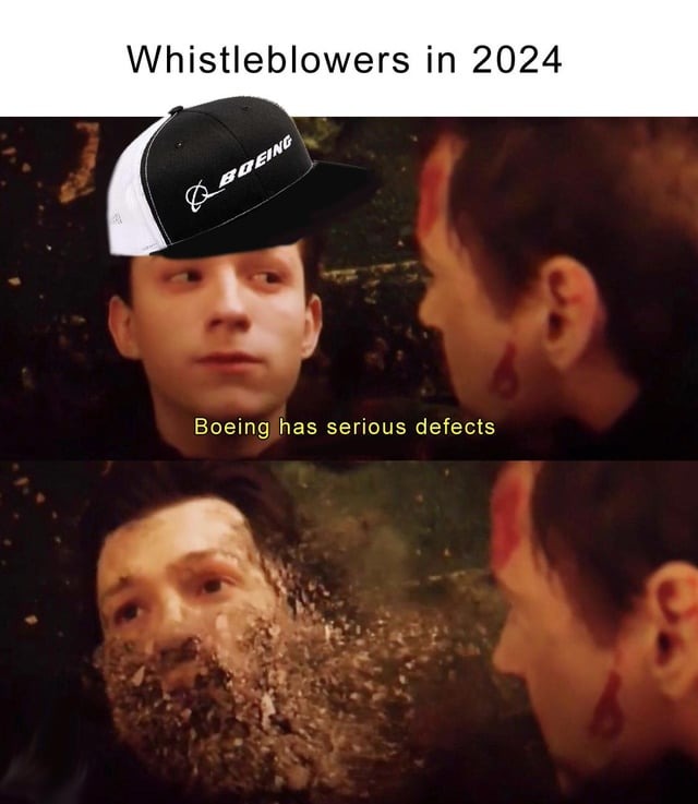 Whistleblowers in 2024 - meme