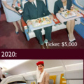 Difference is that planes before didn't had poor class, it was all like business or first class