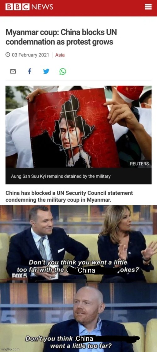 Dont worry, China is on the UN human rights council - meme