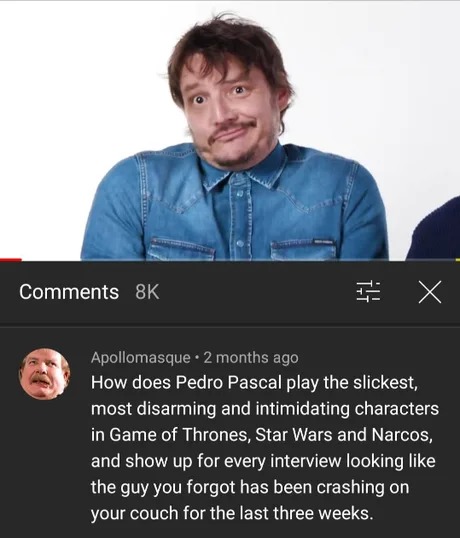 Pedro Pascal acting skills - meme