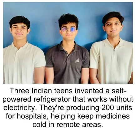 3 teens invented a salt-powered fridge and honestly they're saving lives - meme