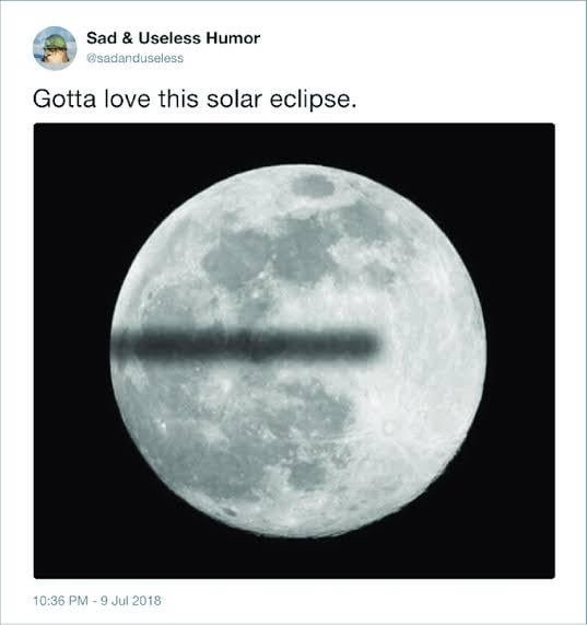 Peak eclipse experience: solid 7/10 sky drama - meme