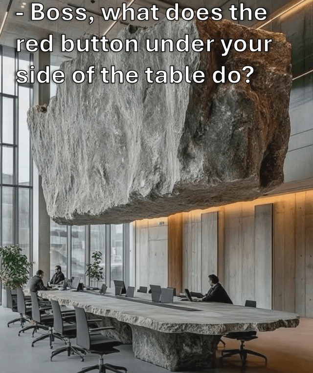 That red button is never for snacks - meme