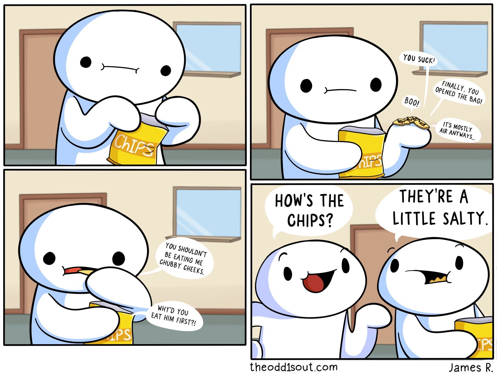 Salty chips - meme