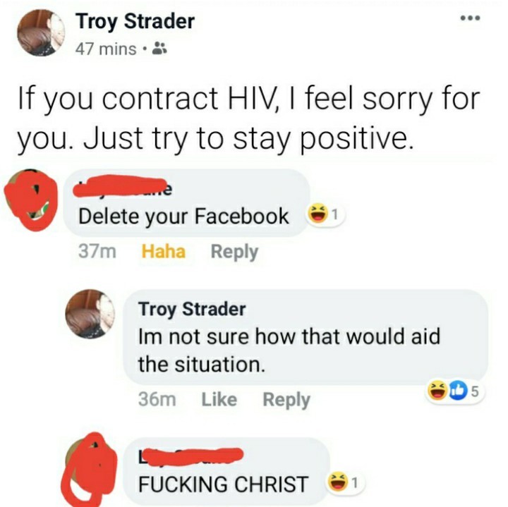 Im HIV POSITIVE this isn't funny. - meme