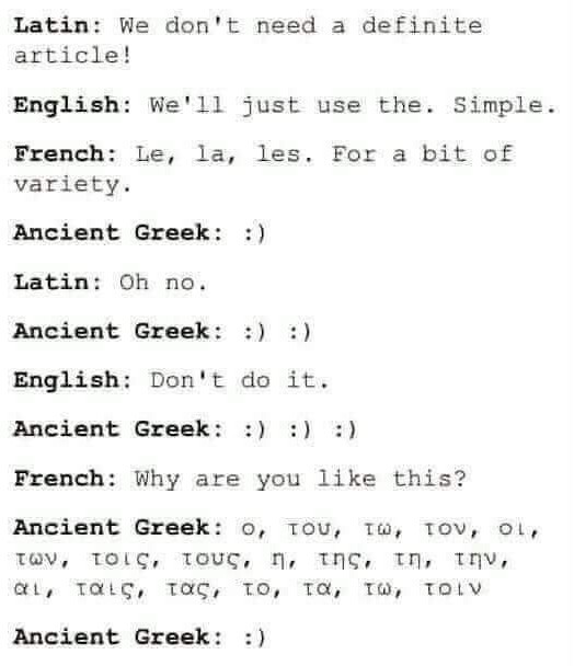 Greek.....ew - meme