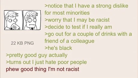 are you racist or just hate poor people - meme