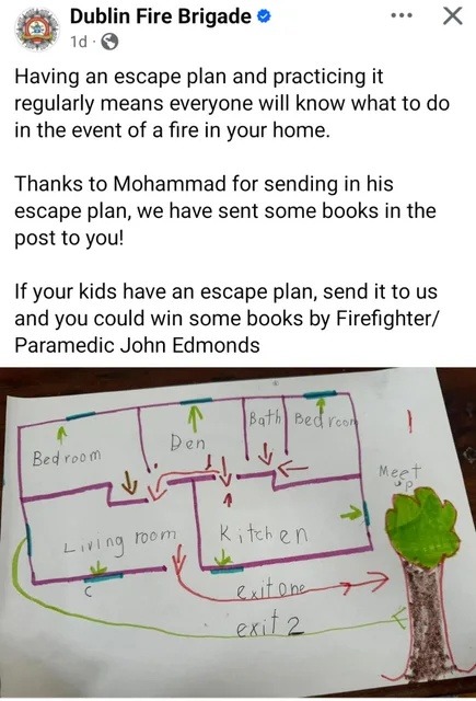 This kid made a fire escape plan and got free books. Be like him. - meme