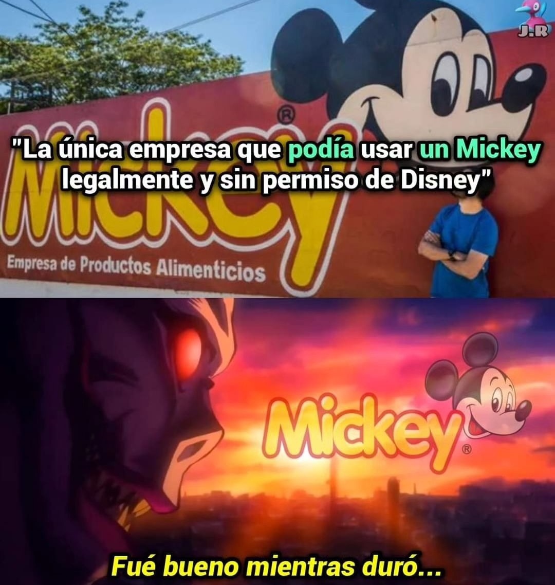 La única empresa que podía usar un Mickey legalmente - meme