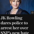 J.K. Rowling challenging the Scottish Ministry of Magic