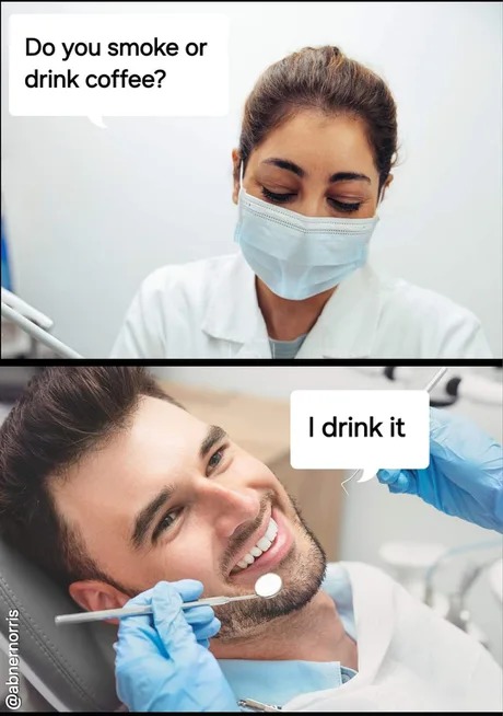 Dentist dad joke - meme