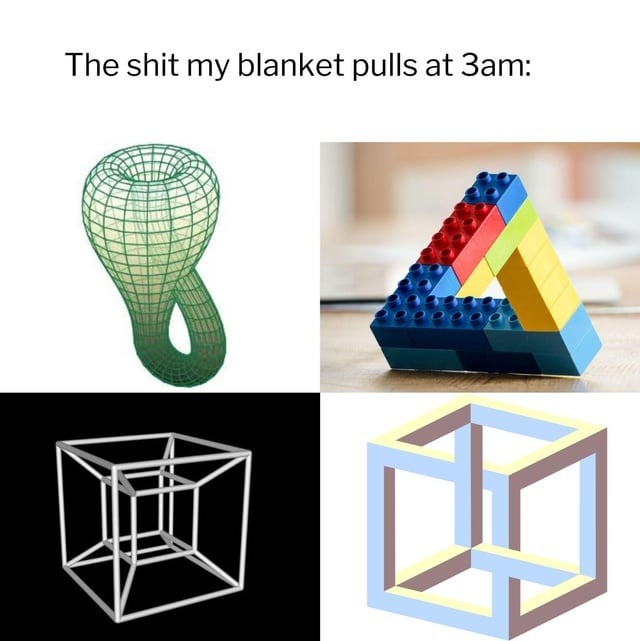 The blanket at 3AM be like: I am alive and I’m hunting - meme