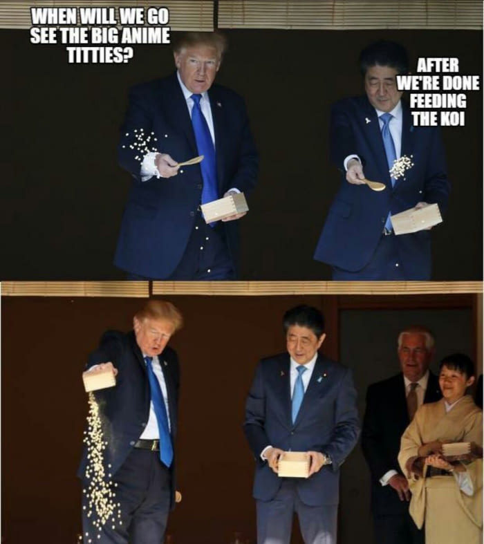 Trump in Japan - meme