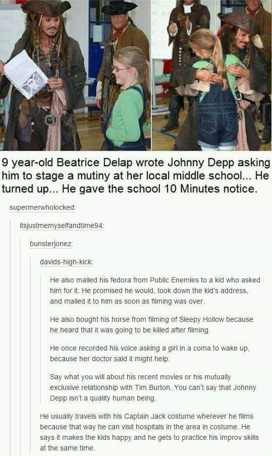 Good guy Johnny Depp - meme