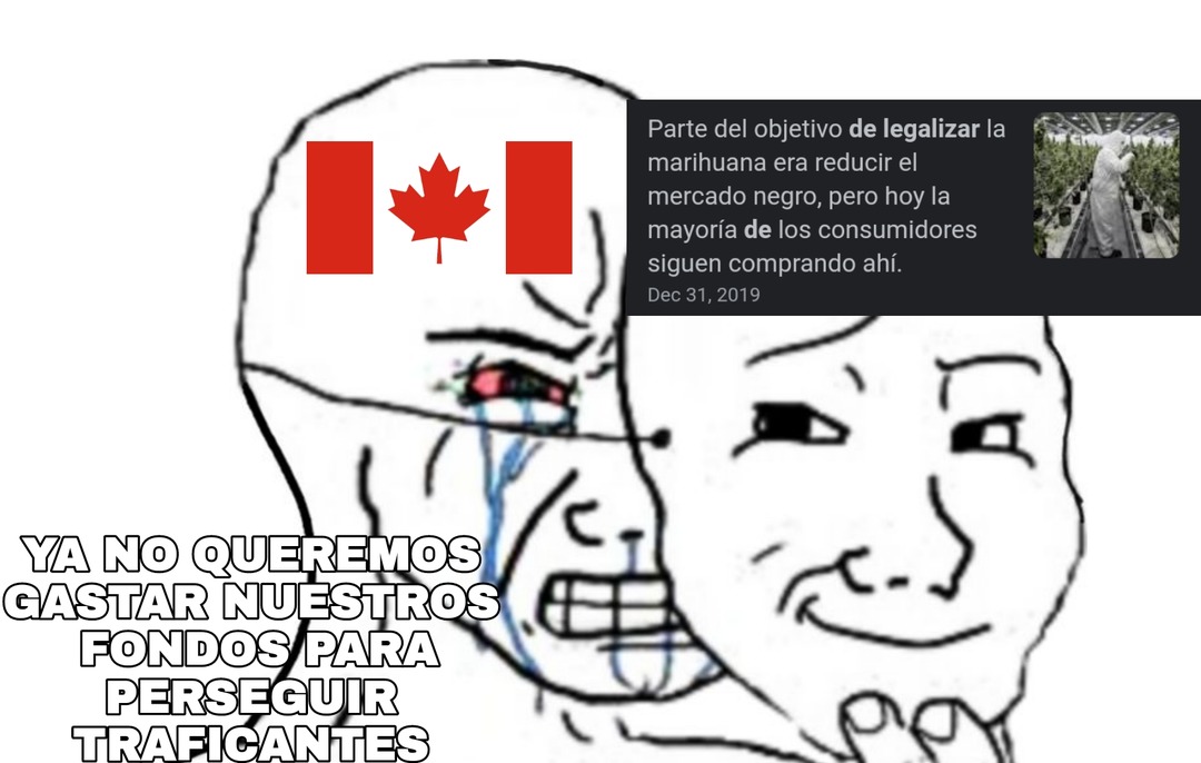 Canadienses marihuanos - meme