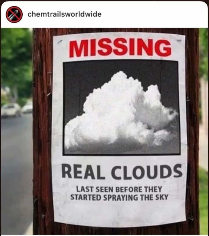 Nothing but chemtrails - meme
