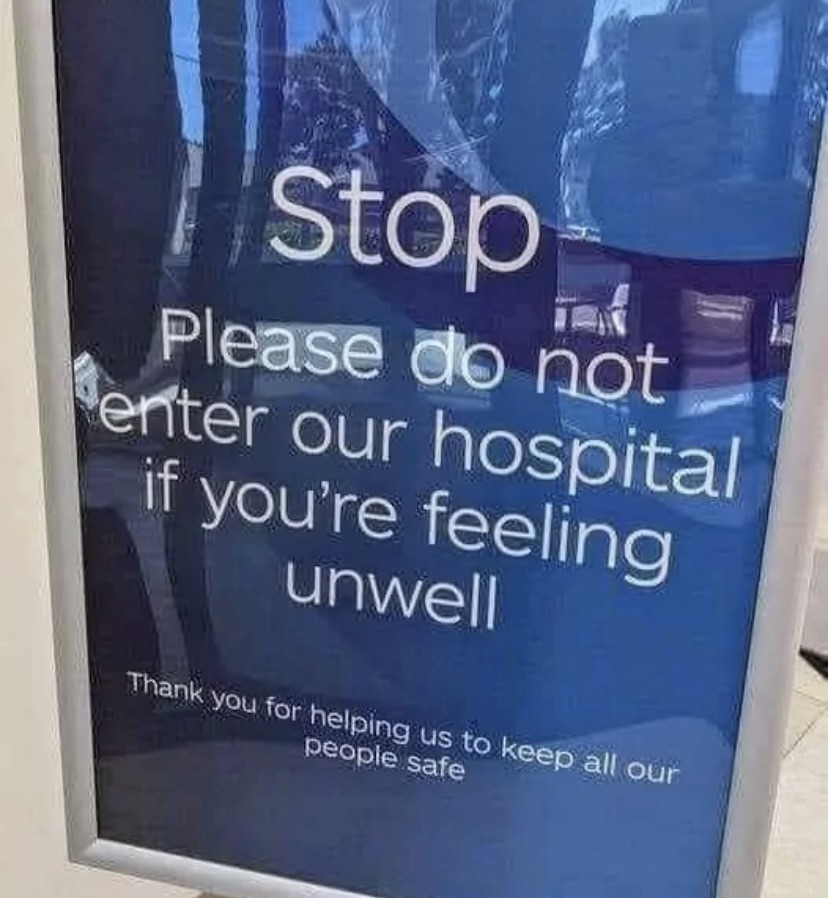 defeats the purpose of a hospital - meme
