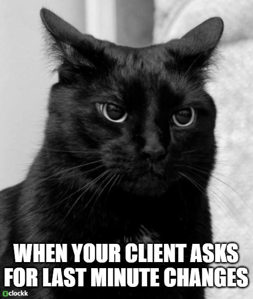 Most clients are great, but then there are those that make you re-think freelancing! - meme