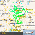 O Dolynho tá pilotando esse avião (linha verde é onde o avião já passou)