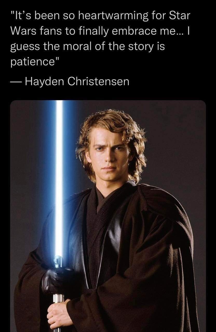 Hayden Christensen about his role in Obi Wan Kenobi meme