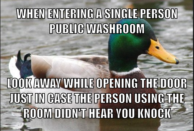 Washroom advice - meme