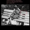A Jewish woman who is concealing her face sits on a park bench marked ``only for jews``, austria, 1938