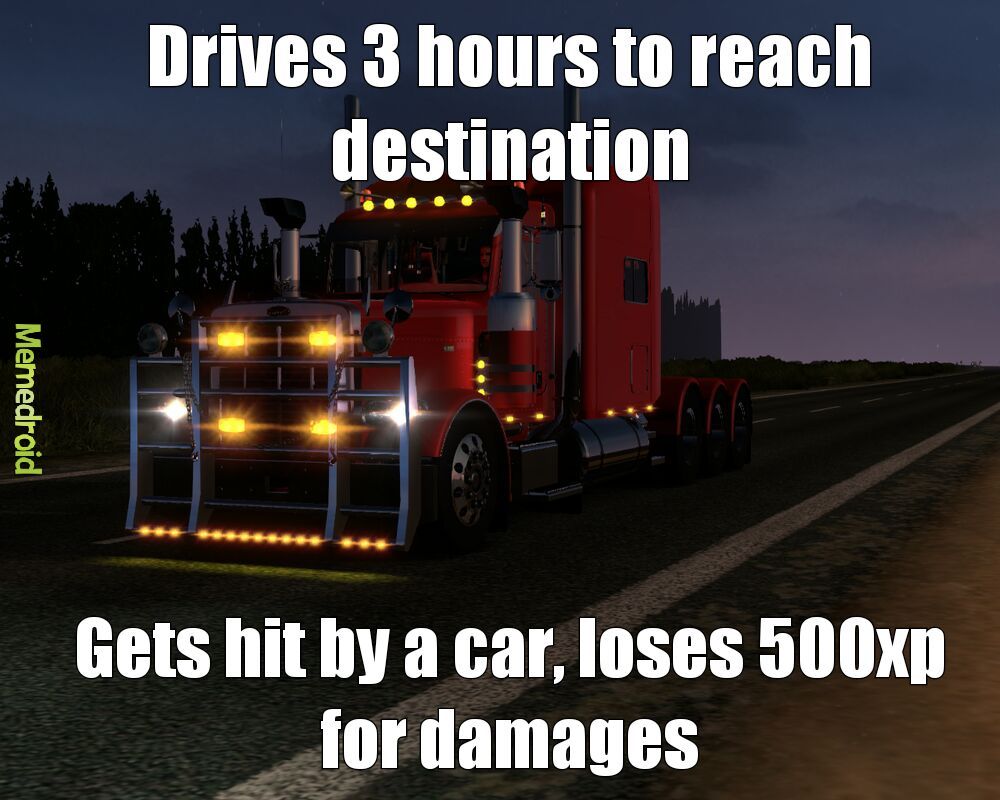 Euro truck simulator 2 with mods - meme