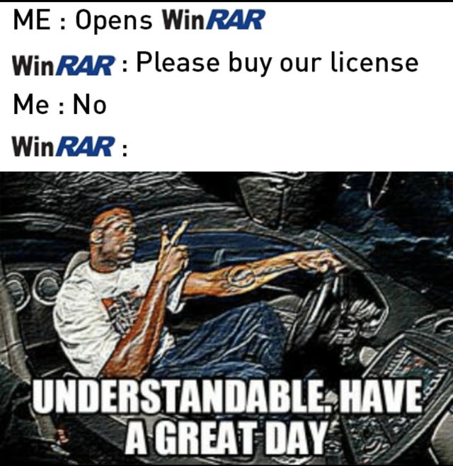 Good guy WinRAR - meme