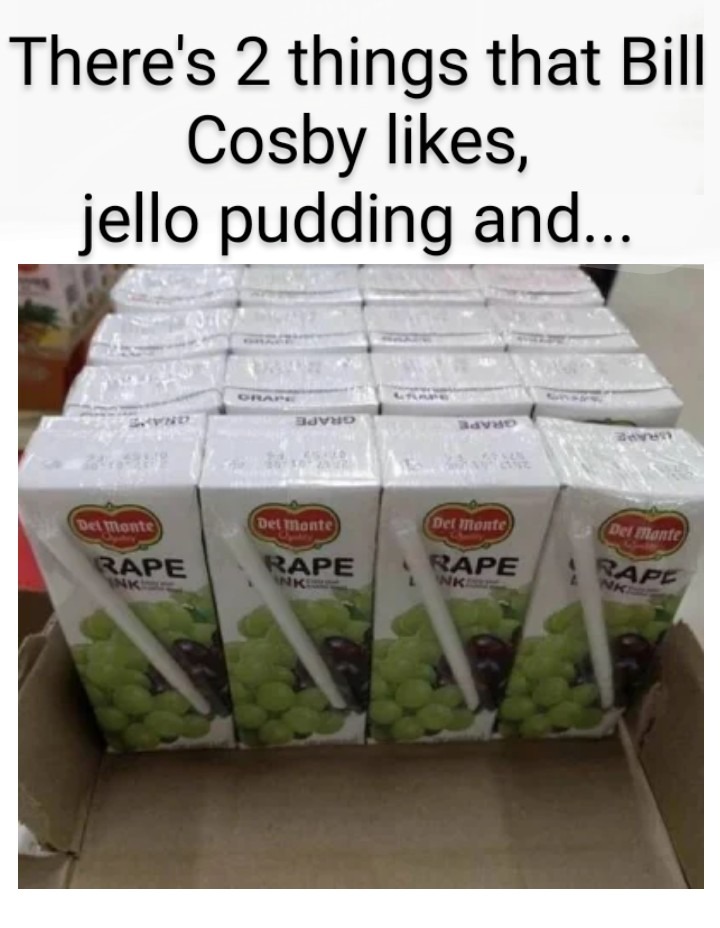 Bill Cosby's drinks cabinet - meme