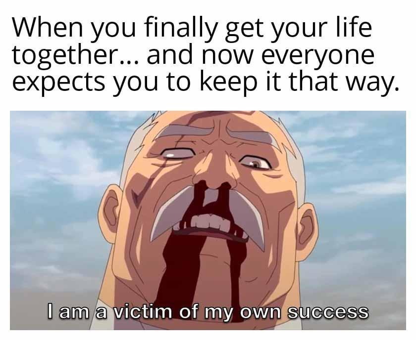 Got my life together once and now it's a full-time job - meme