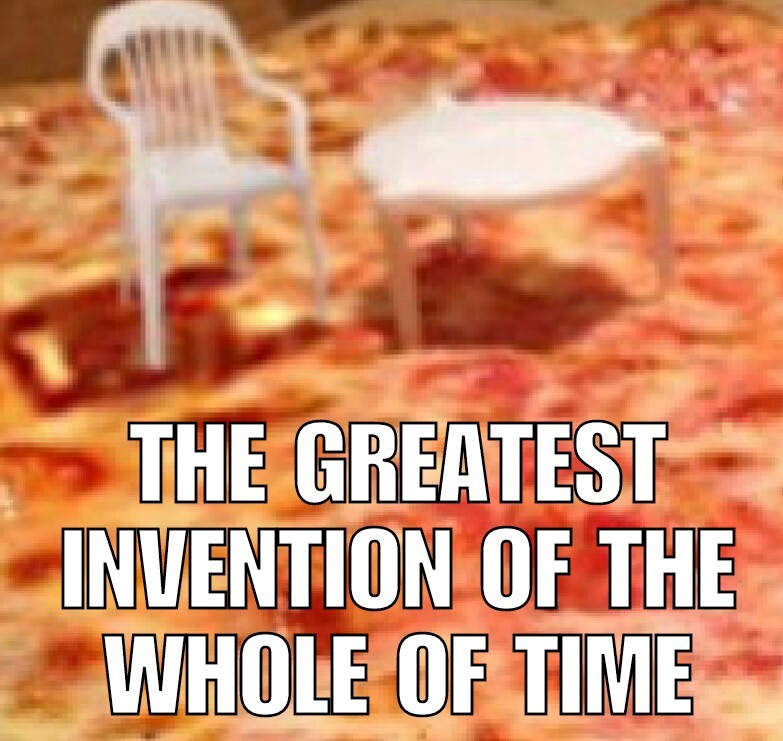 The legendary pizza table - meme