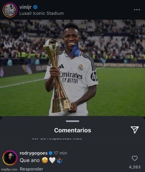 momazo de Vinicius jr 2025 - meme