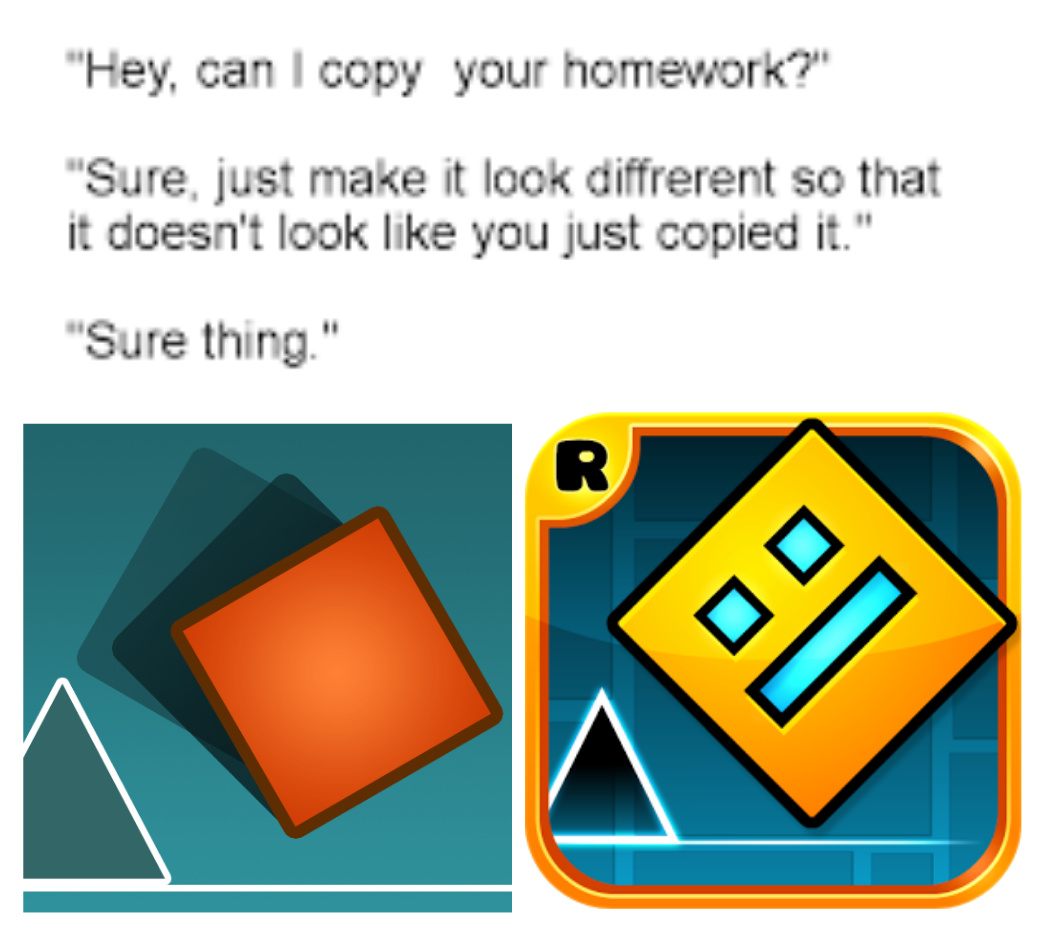 Which is better: impossible game or geometry dash? - meme