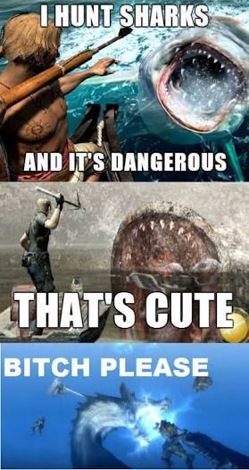 Aqueles tubaroes - meme