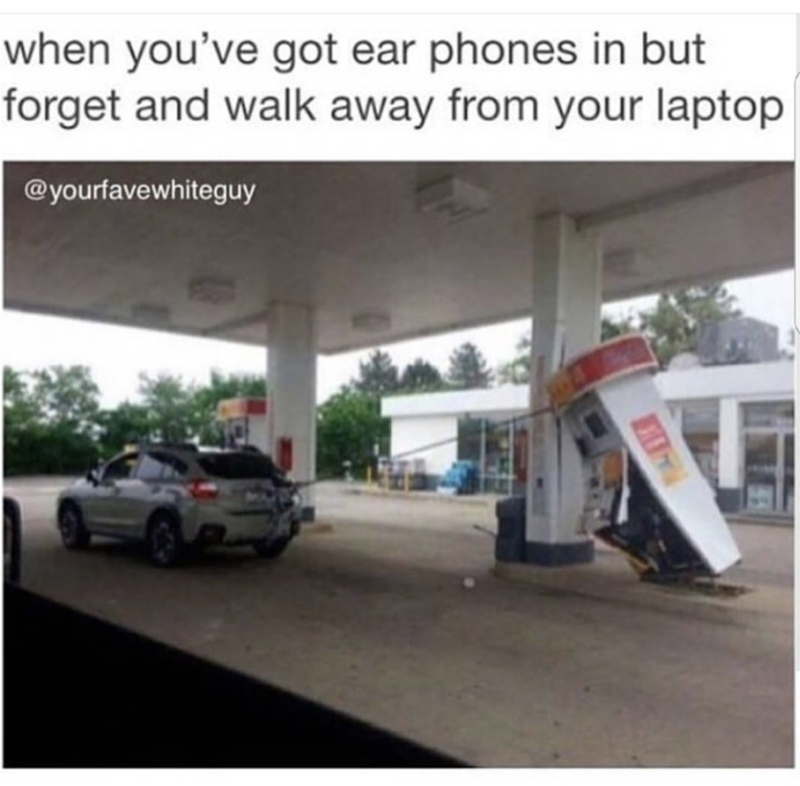 Who forgets that at the gas station - meme