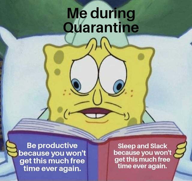 Me during quarantine - meme