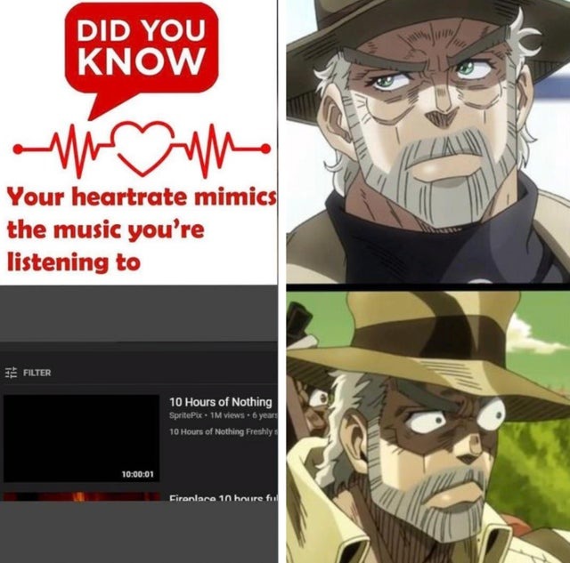 Your heartrate mimics the music you're listening to - meme