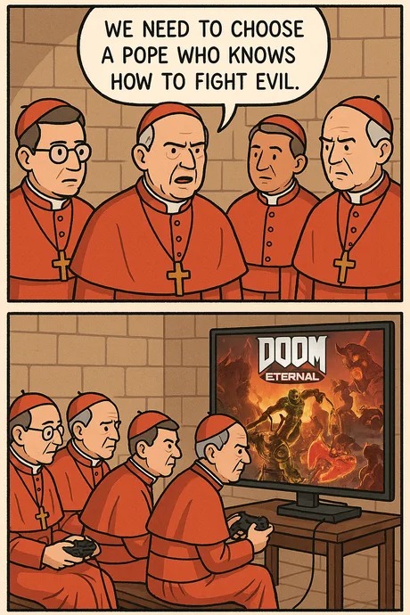 White smoke Vatican meme