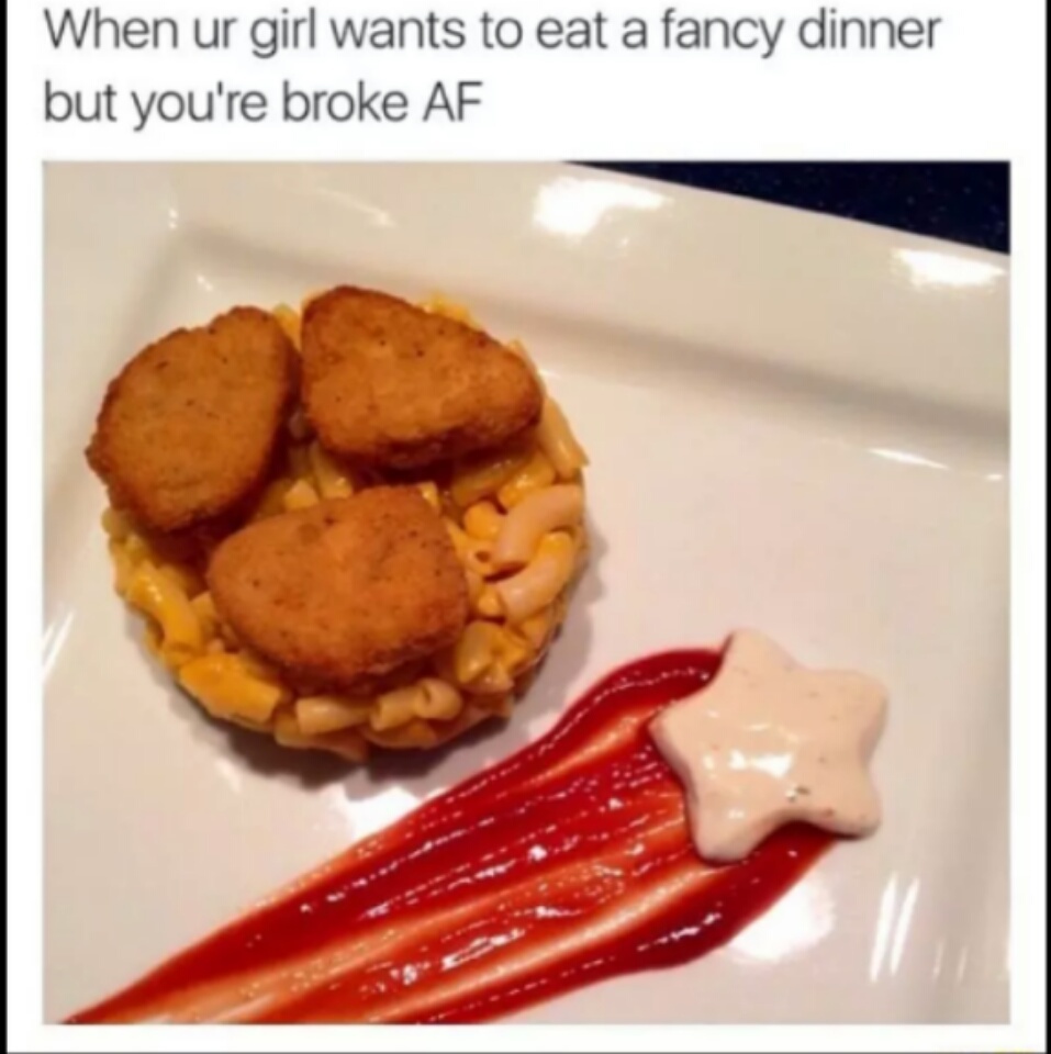 Fancy food is garbage - meme