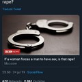 Se uma mulher te forca a fazer sexo é stupro?