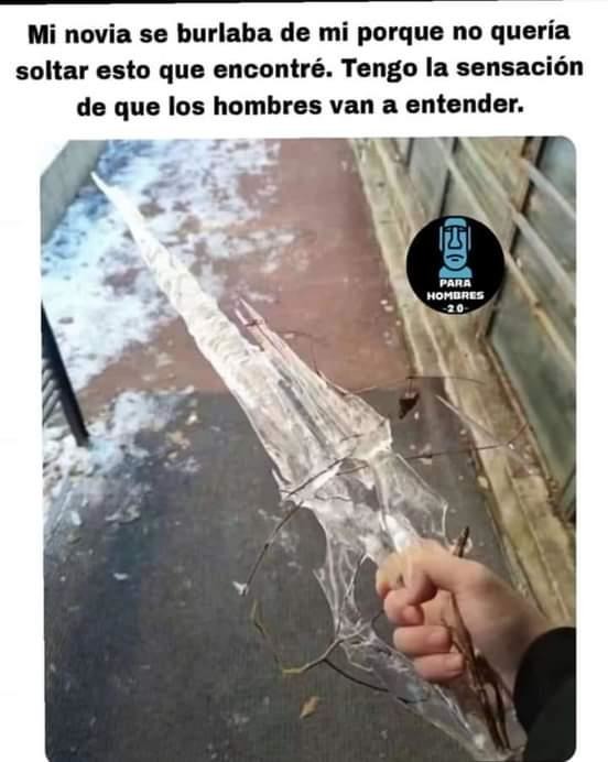 Tremenda espada de hielo - meme
