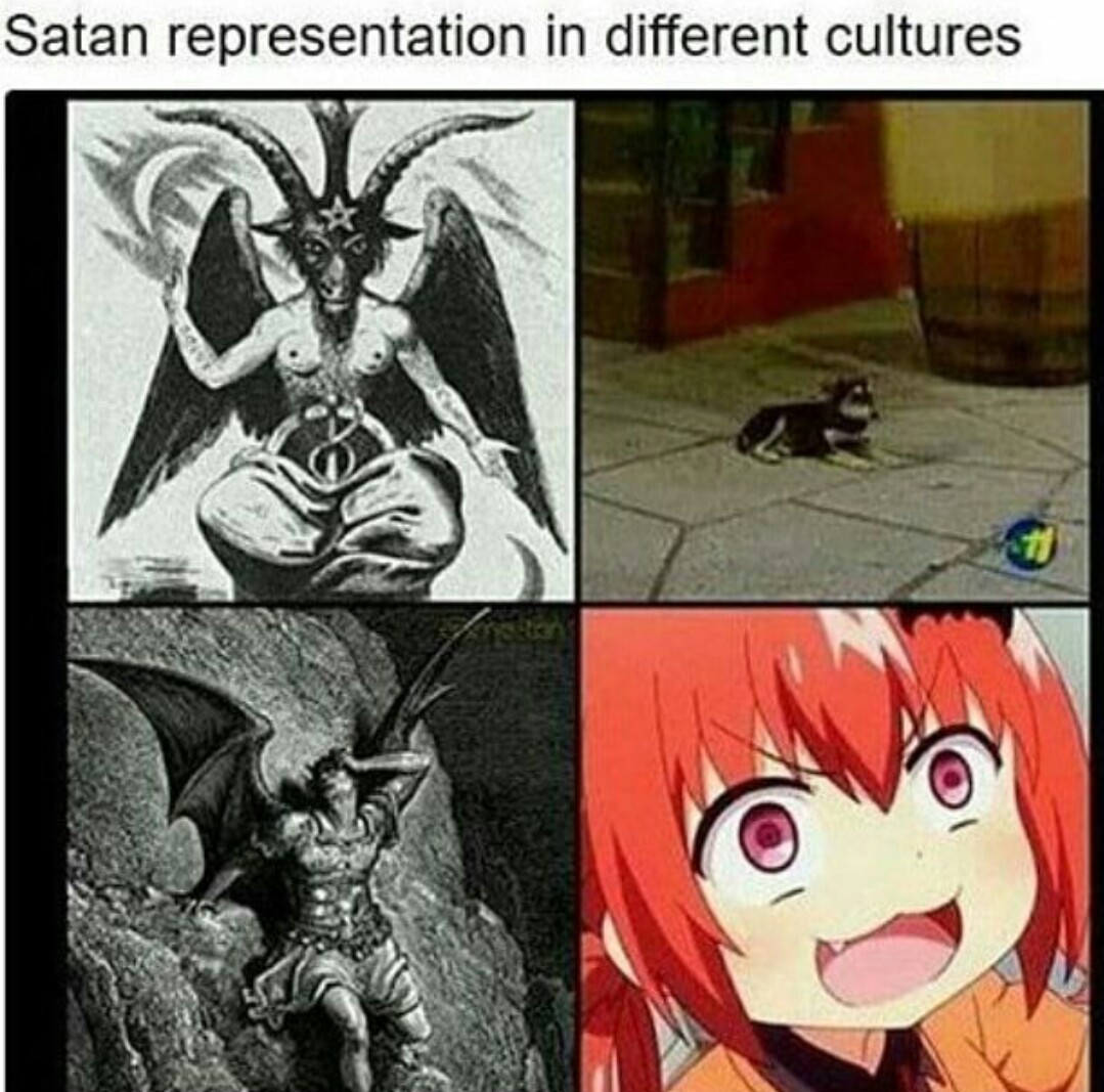 Satan en distintas culturas - meme