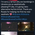 Pa quién no sepa inglés la tipa dice que las explosiones que causan las obras en Ucrania se ven asthethics o algo asi