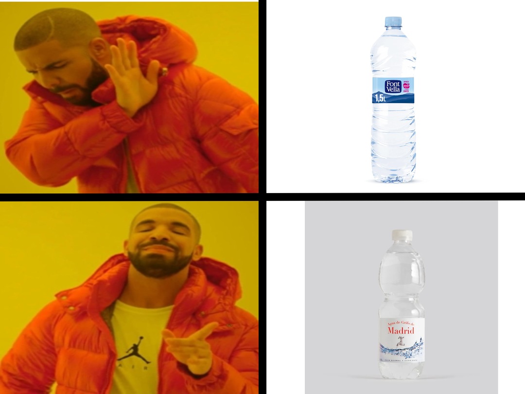 existen el agua, y EL agua - meme