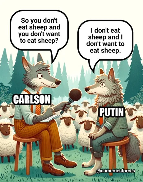 Tucker Carlson Putin meme